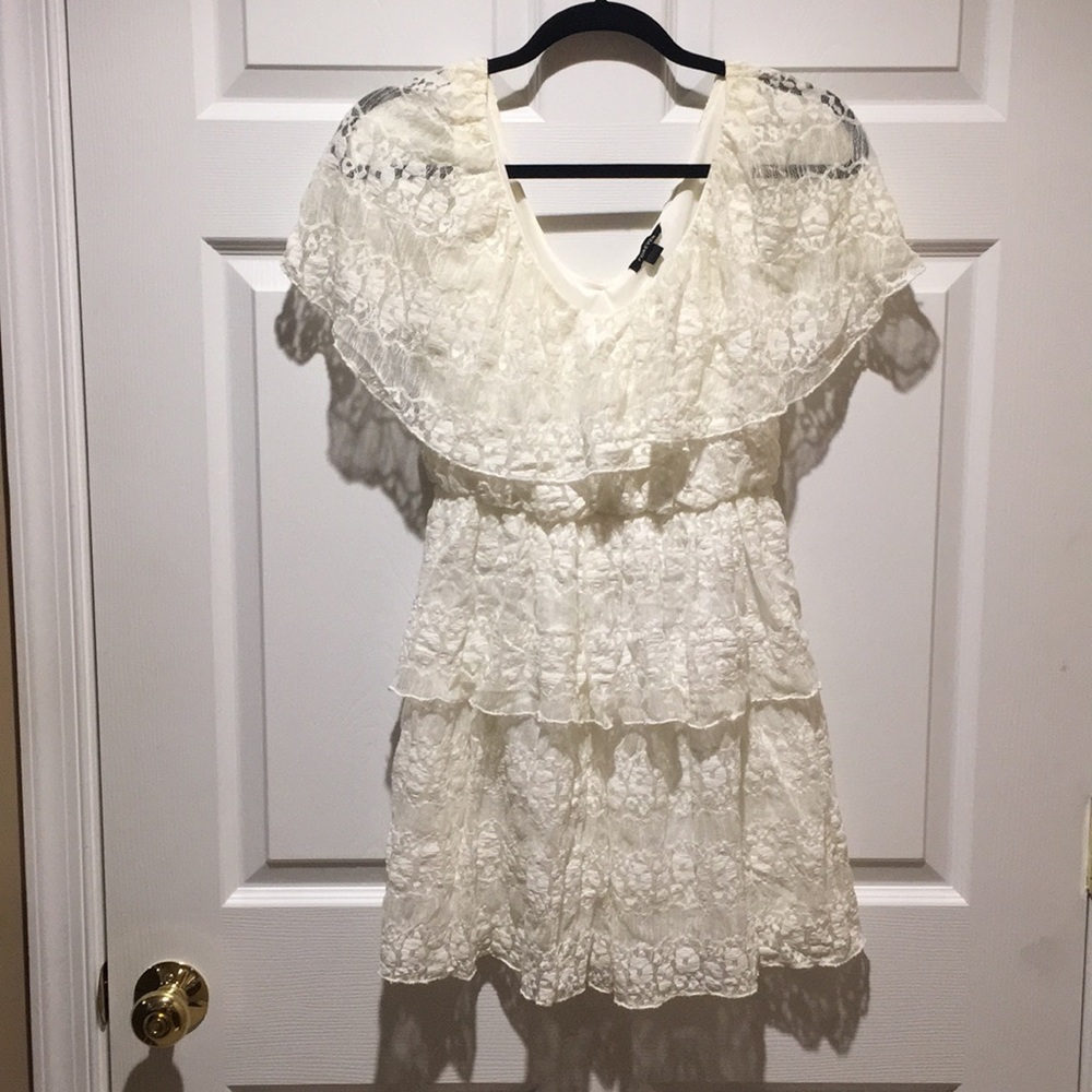 Off-White Ruffled Dress